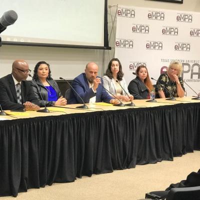 Panelists address attendees questions at TSU's Be the One presentation held on campus